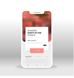 Red cafe menu ui ux gui screen for mobile apps Vector Image