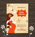 vintage baby shower invitation vector image vector image