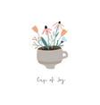 birthday spring greeting card invitation vector image vector image