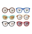 glasses human eye vector image