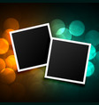 photo frames on beautiful bokeh background vector image vector image