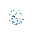 wave logo background water icon template vector image vector image