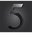 glass numbers on metal background vector image