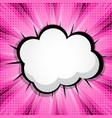 speech bubble pop art background on dot vector image vector image