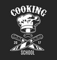 vintage cooking monochrome logotype vector image