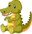 Cute crocodile cartoon Royalty Free Vector Image