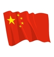 political waving flag of china vector image