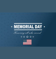 usa memorial day holiday back vector image