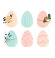 easter boho decorated eggs set vector image vector image