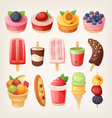 fruit desserts vector image vector image