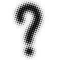 retro halftone question mark sign vector image