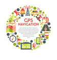 navigation and gps system maps isolated icon vector image vector image