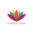 lotus flower logo and symbol image vector image