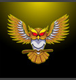 owl esport mascot logo desain vector image vector image