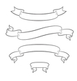 set of 4 vintage ribbons vector image vector image