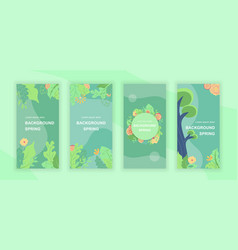 spring abstract social media stories design vector image