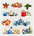 big set christmas and new year holiday icons vector image vector image