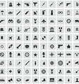 100 army icons vector image vector image