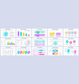 bundle business and finance infographics vector image
