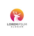 colorful deer logo design vector image