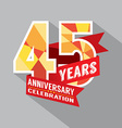 45th years anniversary celebration design vector image