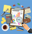 auditing tax process accounting concept vector image