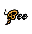 bee logo design vector image vector image