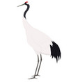 Silhouette of african crowned crane Royalty Free Vector