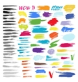 color brush stroke set vector image
