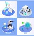 isometric vaccination design concept vector image vector image