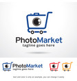 photo market logo template vector image