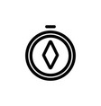 compass icon isolated contour symbol vector image