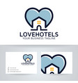 love hotel logo design vector image vector image