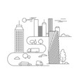 city in linear style vector image vector image
