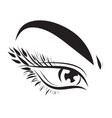 Female eyes drawing long eyelashes Royalty Free Vector Image