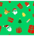 seamless holiday background with cute christmas vector image