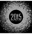 happy new year 2015 - frame with silver disco vector image vector image