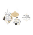 year winter cartoon bauble banner vector image vector image