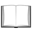icon open book mock up white pages vector image
