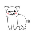 outline pig concept vector image