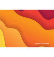 paper art cartoon abstract waves for background vector image