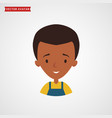 face black man avatar vector image vector image