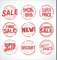 grunge rubber stamp super sale collection vector image