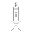 outline of a paschal candle vector image
