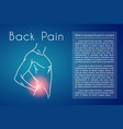 back pain background with man vector image