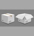 collection of open and closed cardboard boxes vector image vector image