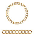 gold chain vector image vector image