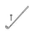 golf club line icon vector image