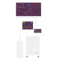 laboratory monitor with scientific charts vector image