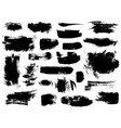 set of black brushstrokes vector image